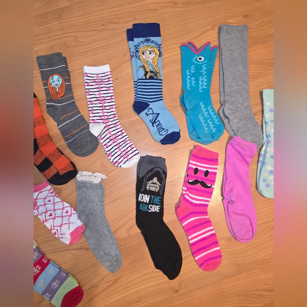 Assortment of Kids Novelty Socks Size Medium